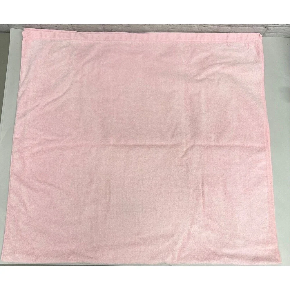 Vtg Fieldcrest Bath Towel Pink Orange Butterflies 1970’s 80’s Granny Chic